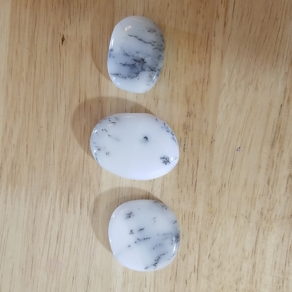 Dendritic Agate Small Flat Stone - One